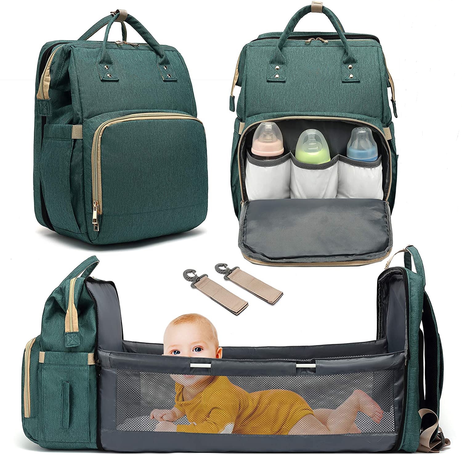 Bolsa de pañal de bebé plegable