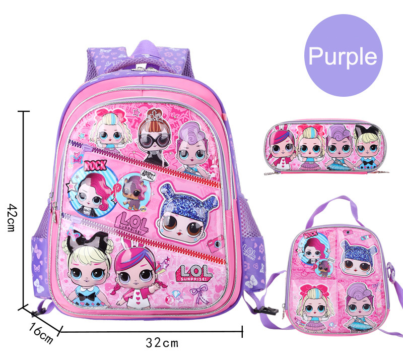 Conjunto de bolsos de la escuela 3D