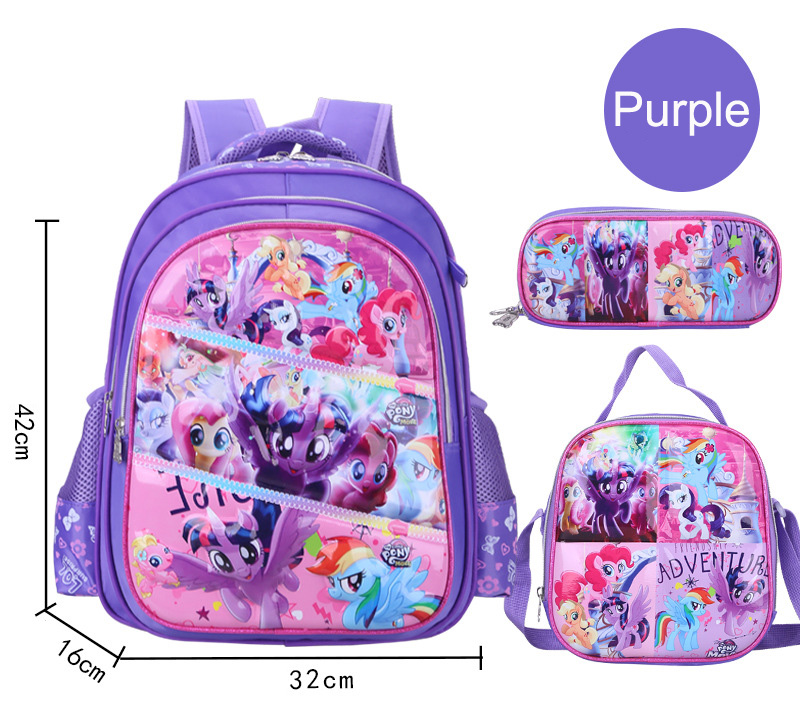 Conjunto de mochila escolar 3D