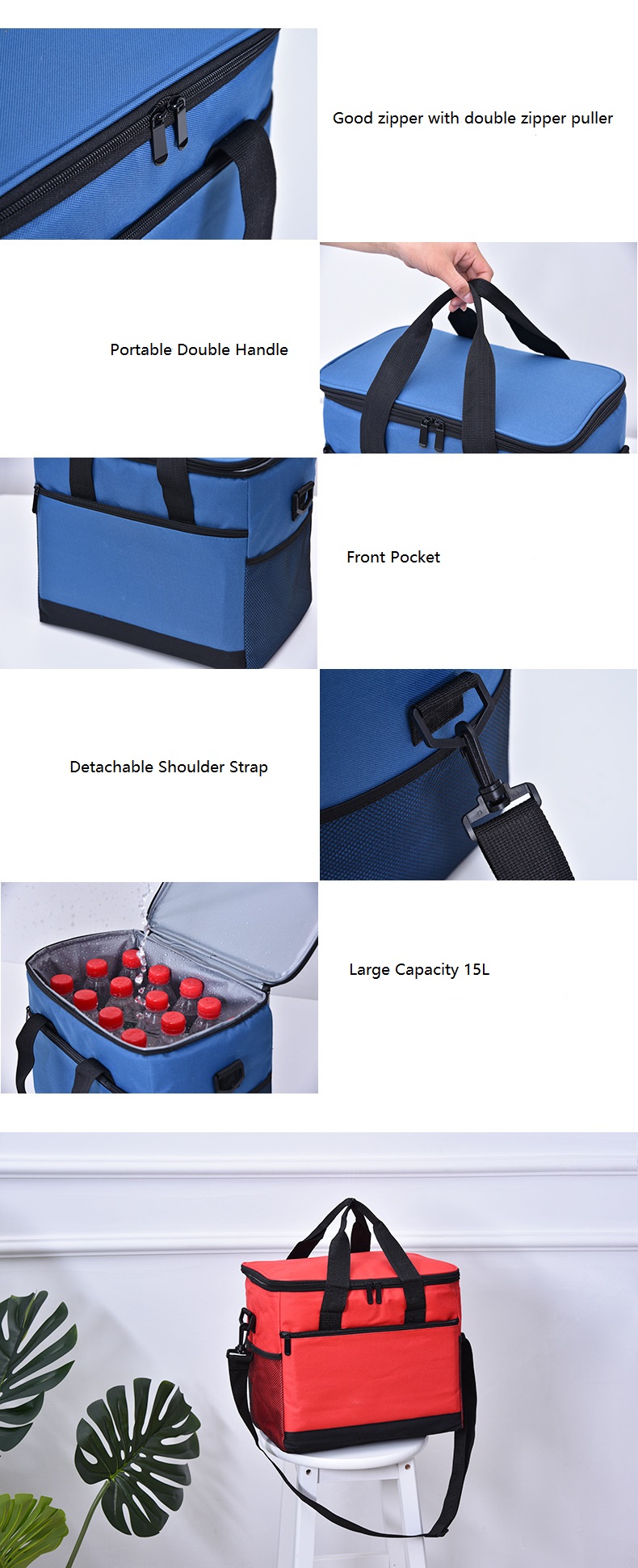 Detalles de la bolsa de enfriador de aislamiento