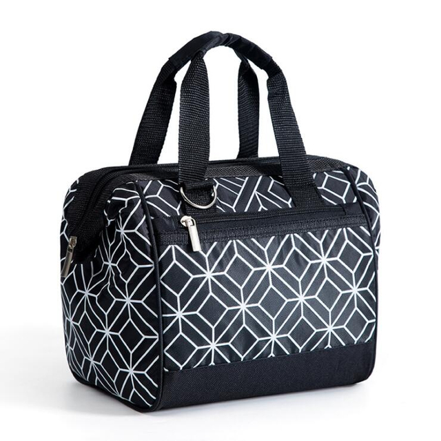 Bolso termal portátil del almuerzo del aislamiento del bolso del refrigerador del nilón para las mujeres