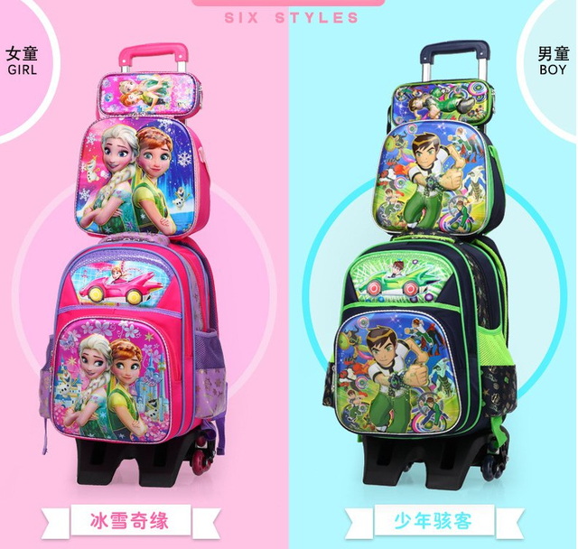 Conjunto de bolsa de carro escolar de dibujos animados en 3D con estuche de lápiz para bolsa de almuerzo para niños