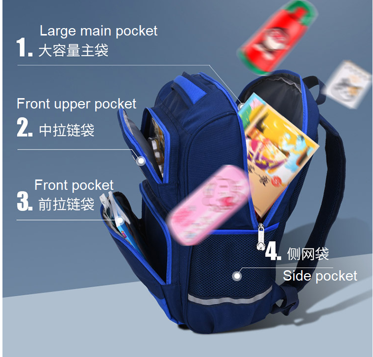 Estructura de elegante bolsa de libros de libros para ni&ntilde;os a prueba de agua para la escuela primaria