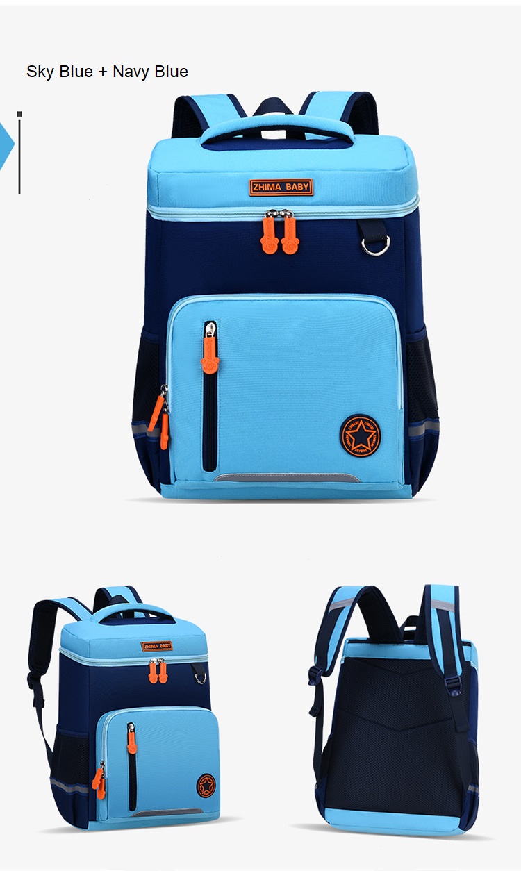 Azul cielo de la bolsa de mochila escolar de nuevo estilo para ni&ntilde;os
