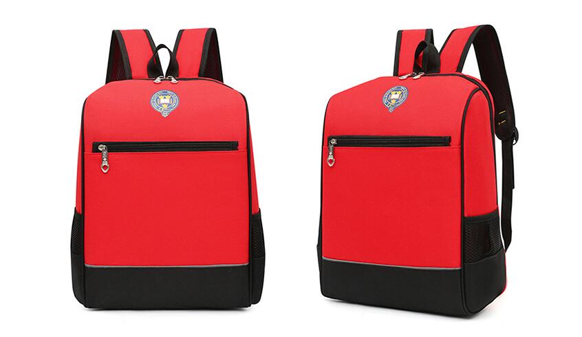 Pantalla de color 2 de la bolsa de la escuela de los ni&ntilde;os del logotipo personalizado