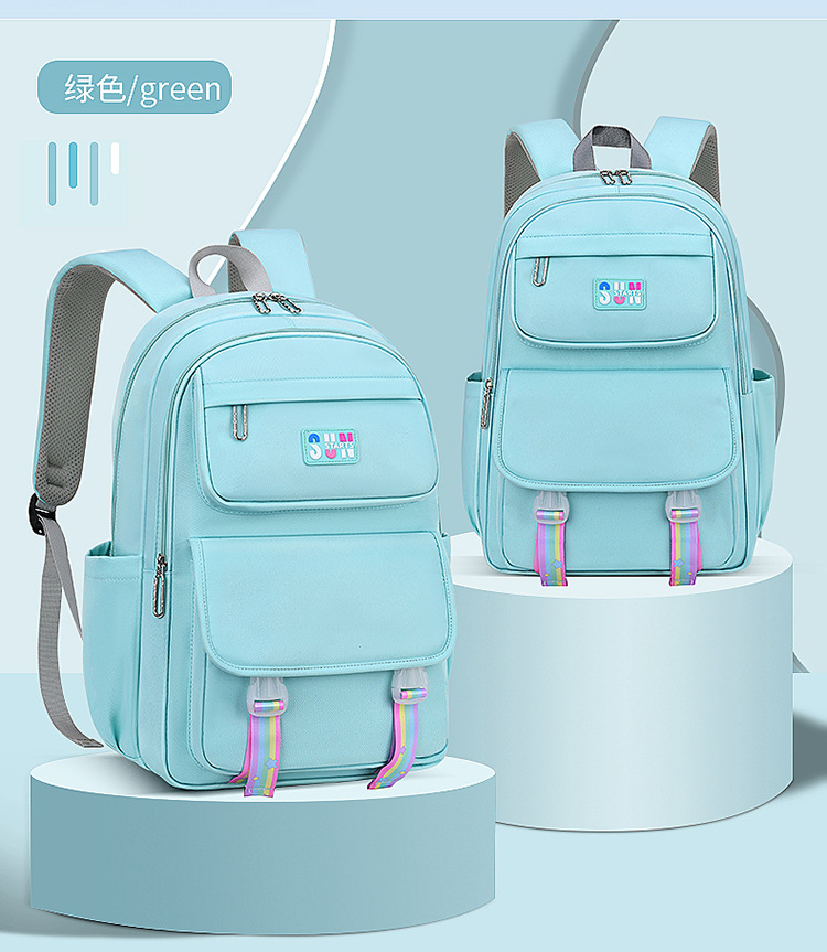 Color verde de la mochila de ocio para las ni&ntilde;as Schoolbag para la secundaria