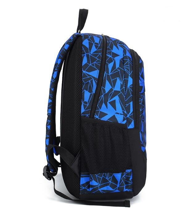 Vista lateral del conjunto de mochilas 3pcs