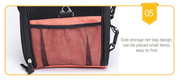 Bolso portador de mascotas con red lateral