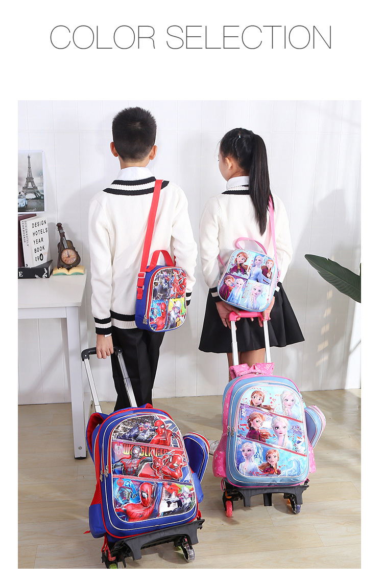 3 en 1 conjunto de bolsas de carretillas escolares