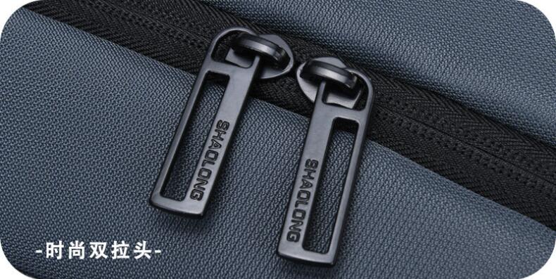 Bolsa de computadora multifuncional: cabeza doble con cremallera