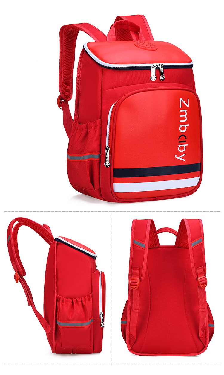 Red of Pupil Schoolbag Bolsa de libro para ni&ntilde;os para la escuela primaria