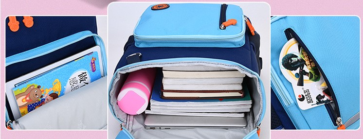 Apertura de la bolsa de mochila escolar de nuevo estilo para ni&ntilde;os 2