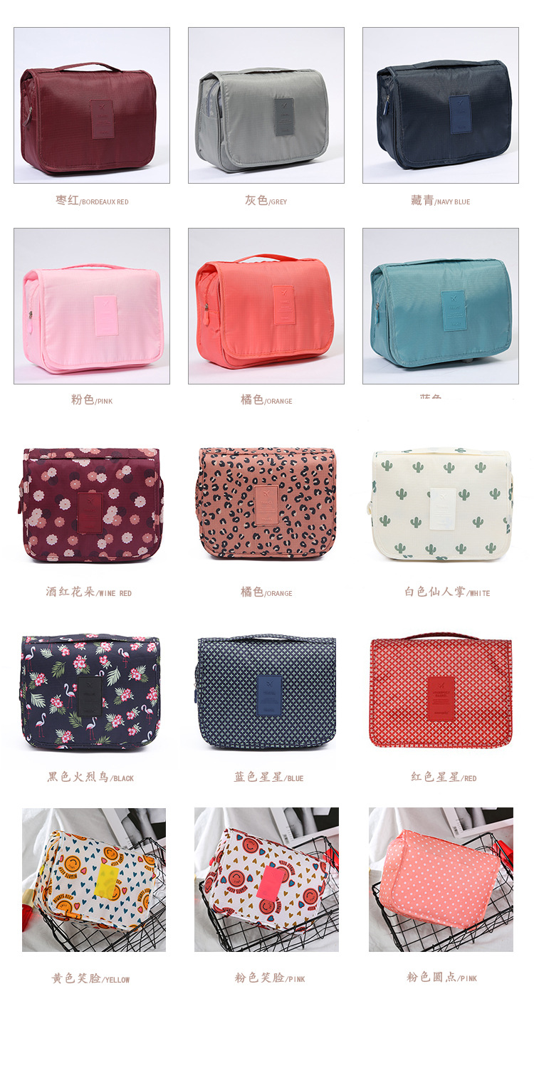 Colores de bolsa de maquillaje colgante bolsa cosm&eacute;tica