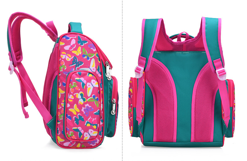 Color rosado de la bolsa de libros de la escuela de alta calidad para Kidergarden Kids