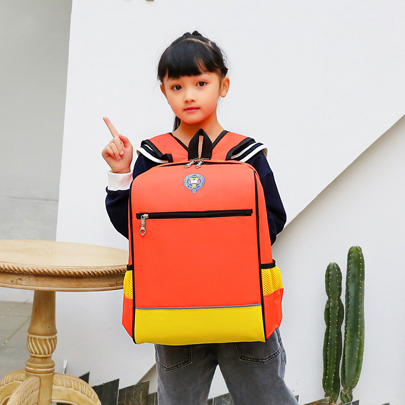 Modelo de muestra de la bolsa de la escuela de los ni&ntilde;os del logotipo personalizado para los ni&ntilde;os