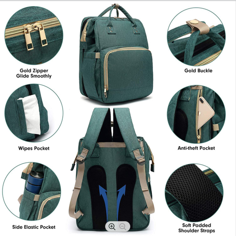 Detalles de la bolsa de pa&ntilde;ales del beb&eacute;