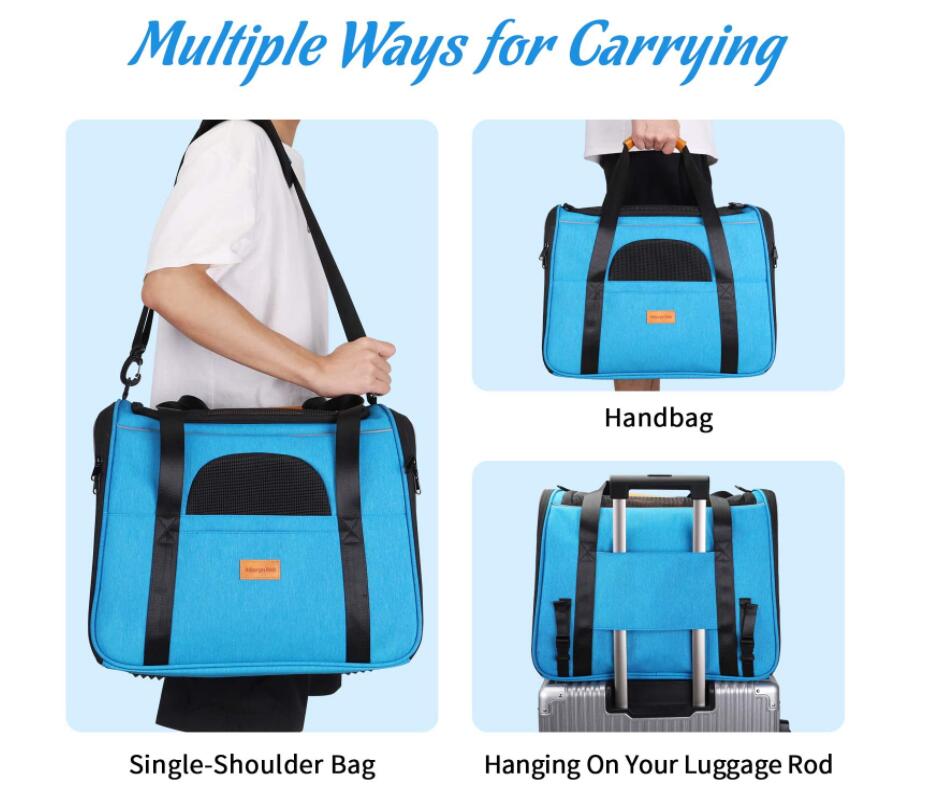 PET Carrier de viaje Bolsa Color azul