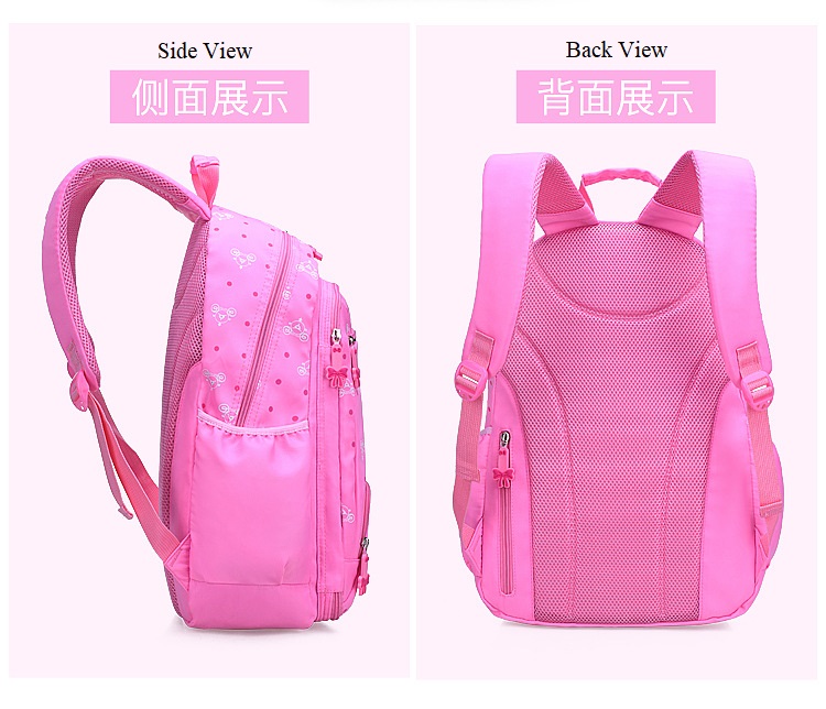 Mochila rosa para chicas universitarias