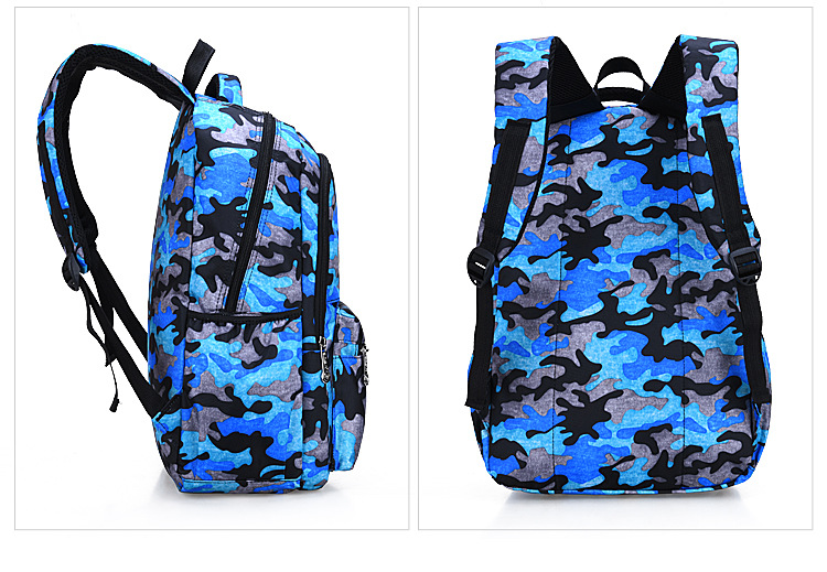 Mochila de color de camuflaje azul