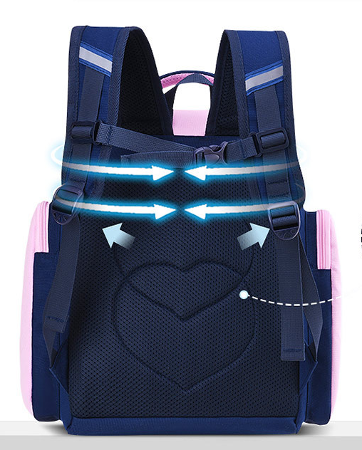 Parte trasera de la bolsa de escuela para ni&ntilde;os Mochila para preescolar