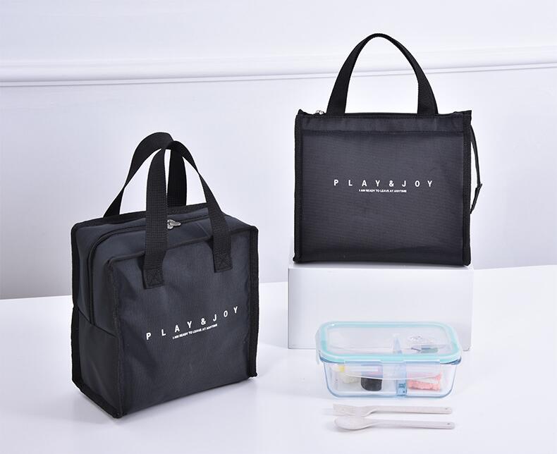 Bolso de almuerzo refrigerador aislado negro