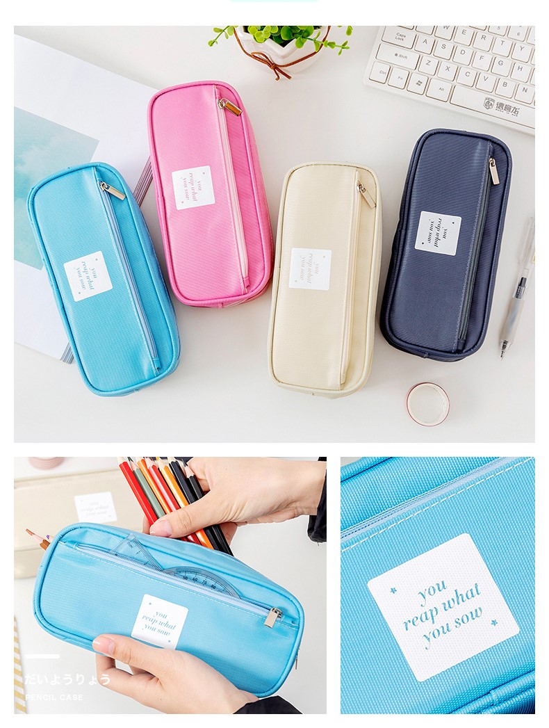 4 colores de la caja de l&aacute;pices de lona