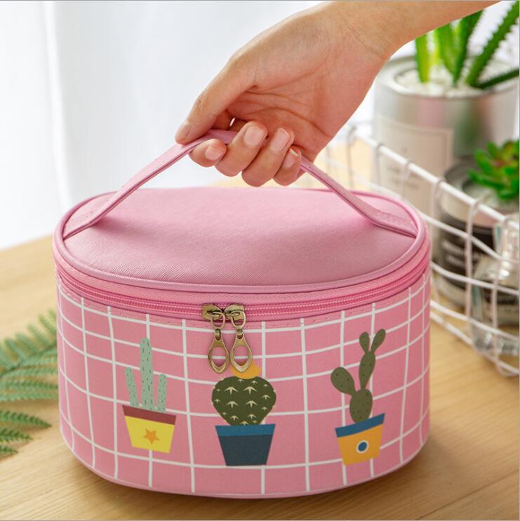 Bolsa de maquillaje PU Pink