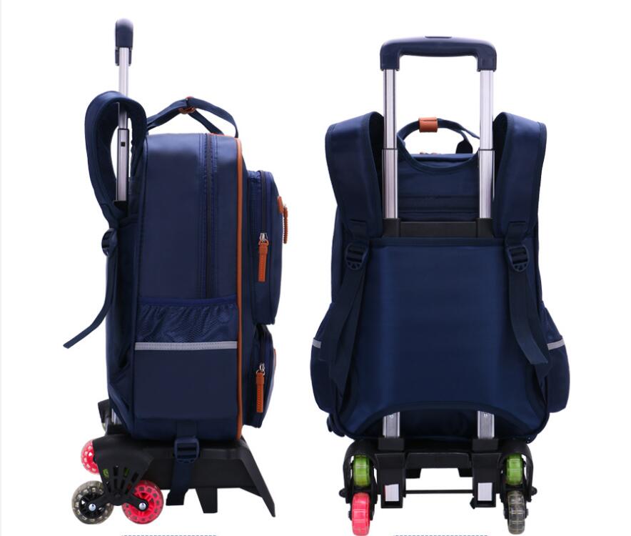 Modelo de visualizaci&oacute;n delantera de la bolsa de mochila escolar de Rolling para la escuela primaria