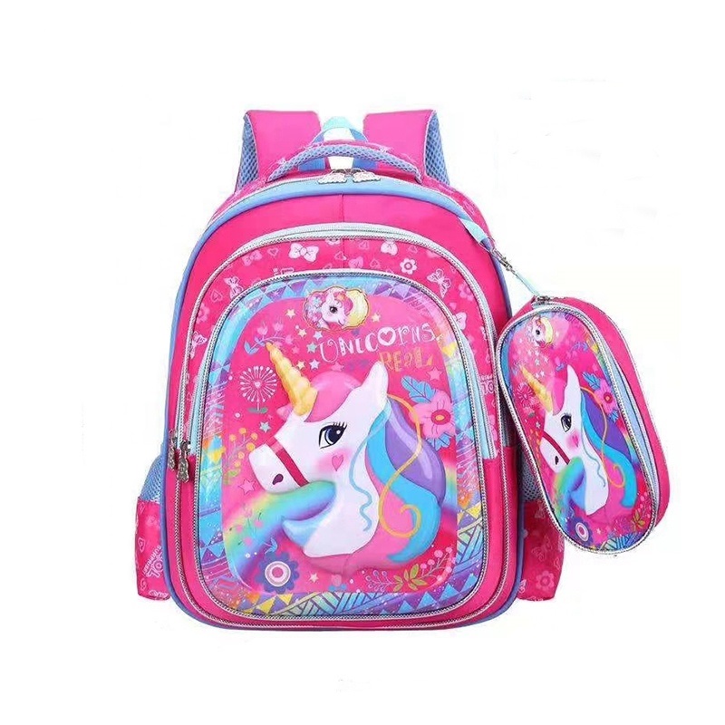 Bolso de la escuela para ni&ntilde;os con caja de l&aacute;pices