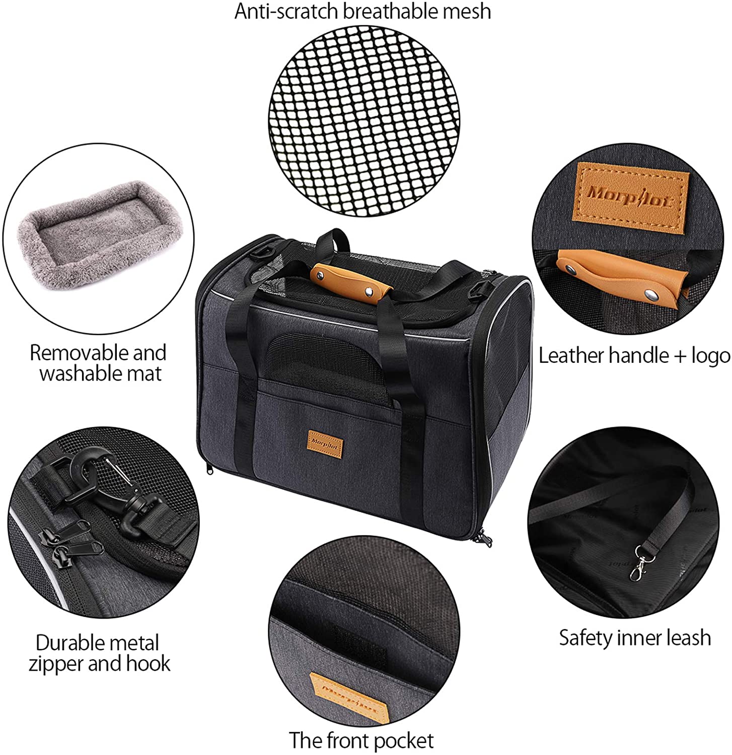 Bolsa de transporte de viaje para mascotas lavable