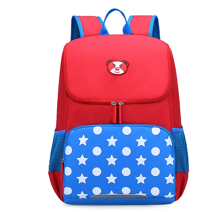 Color rojo de la bolsa de libros del estudiante