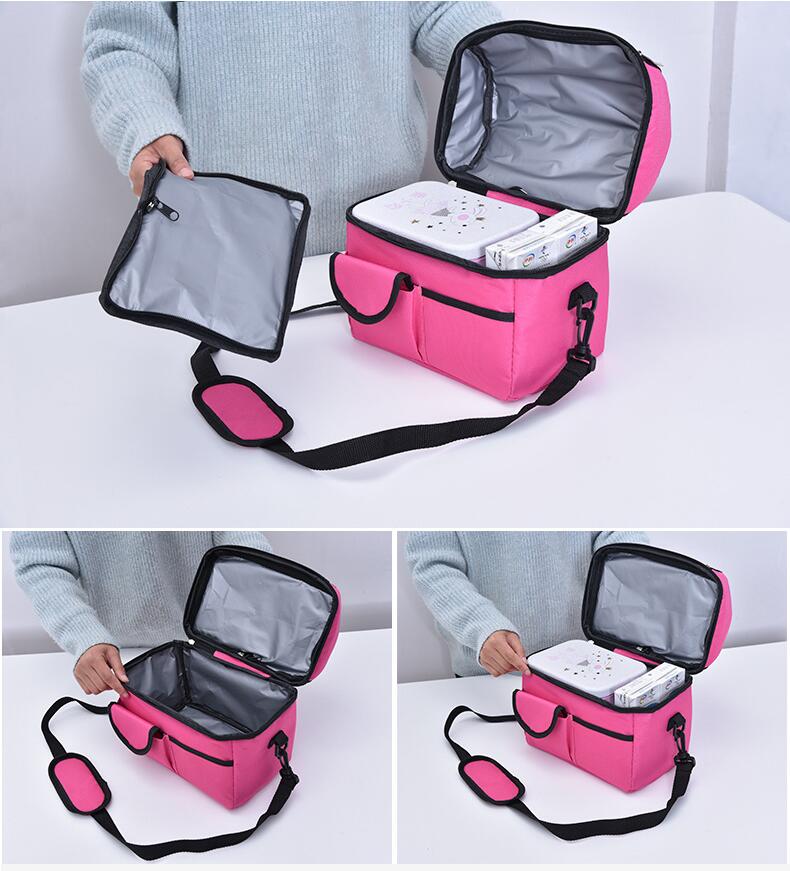 Dentro de la bolsa de almuerzo t&eacute;rmico.