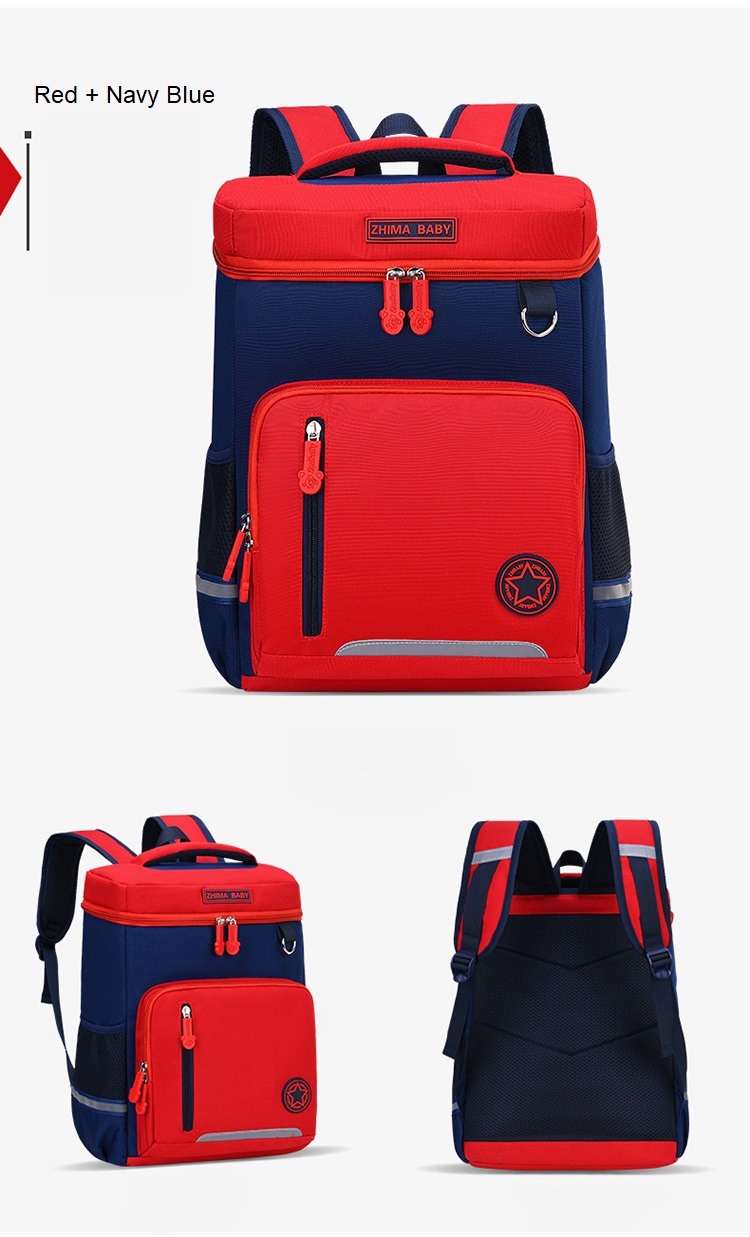 Color rojo de la bolsa de mochila de la escuela de la escuela para ni&ntilde;os