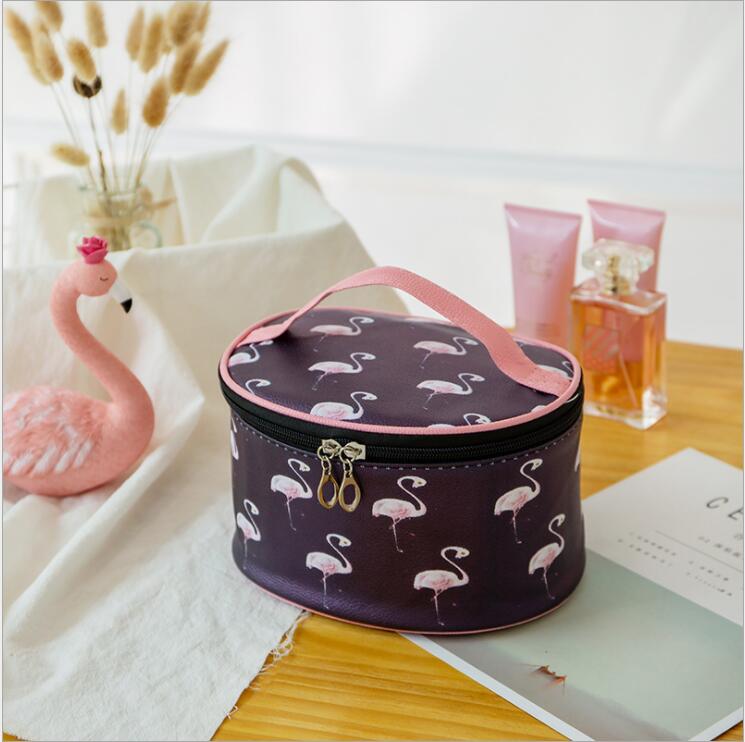 Oscuridad Purple Girls PU Estuche cosm&eacute;tica Bolsa de aseo Organizador
