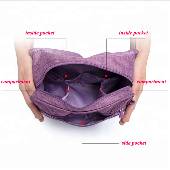 Estructura de la bolsa cosm&eacute;tica de viaje.