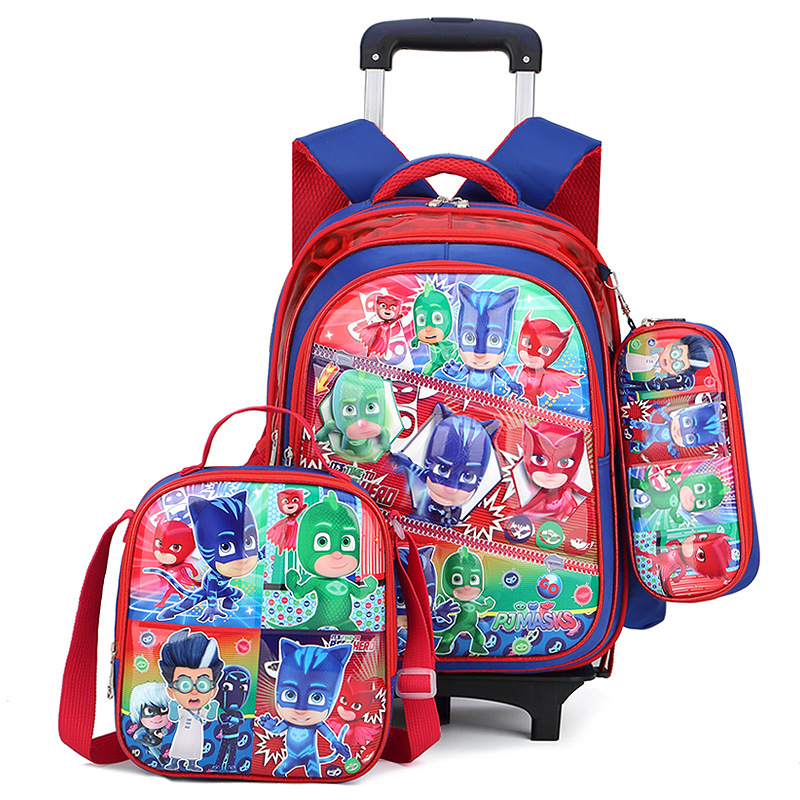 3pcs 3d Trolley School Bags Bag Set para ni&ntilde;os