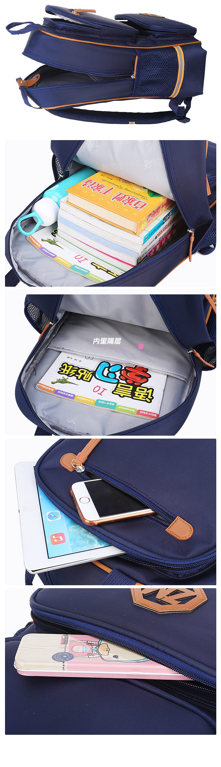 Detalles de la bolsa de mochila escolar para ni&ntilde;os para la escuela primaria