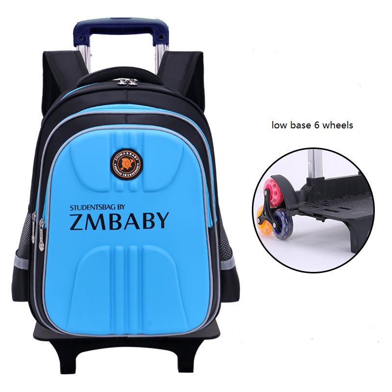 Sky Blue Student Wheeled School Bag para ni&ntilde;os