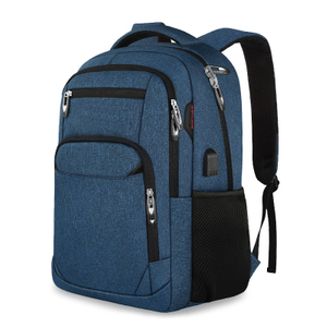 Mochila resistente al agua para computadora de negocios con puerto de carga USB