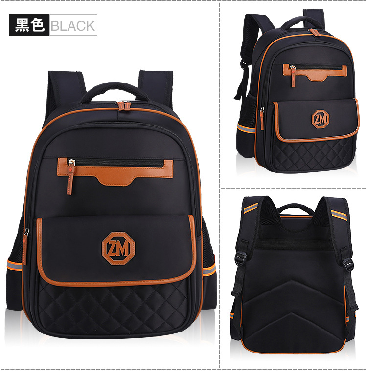 Mochila negra de los ni&ntilde;os para la escuela de dise&ntilde;o nuevo de la escuela