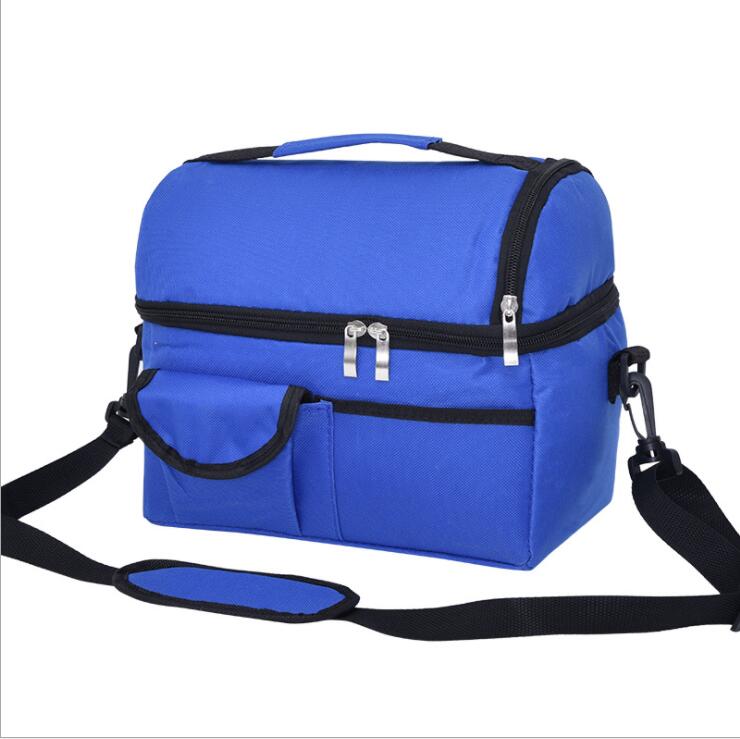 Bolso de almuerzo t&eacute;rmico azul de moda