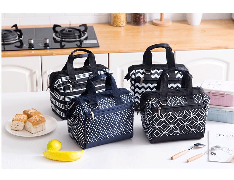 Bolso termal portátil del almuerzo del aislamiento del bolso del refrigerador del nilón para las mujeres