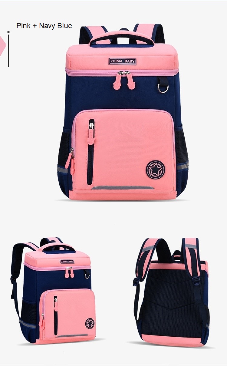 Color rosa de la bolsa de mochila escolar de nuevo estilo para ni&ntilde;os