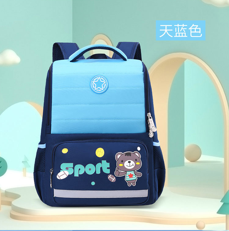 Mochila de la escuela ligera azul para los ni&ntilde;os