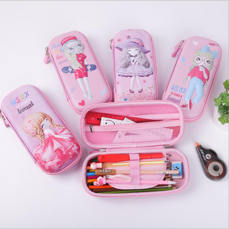 Caja de pluma de dibujos animados EVA 3D para estudiante