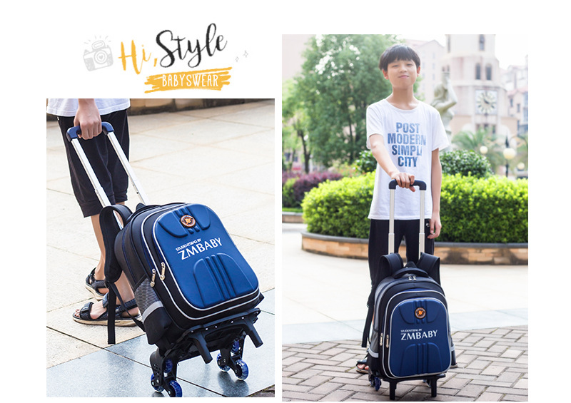 Model Show de la bolsa escolar con ruedas para estudiantes 2