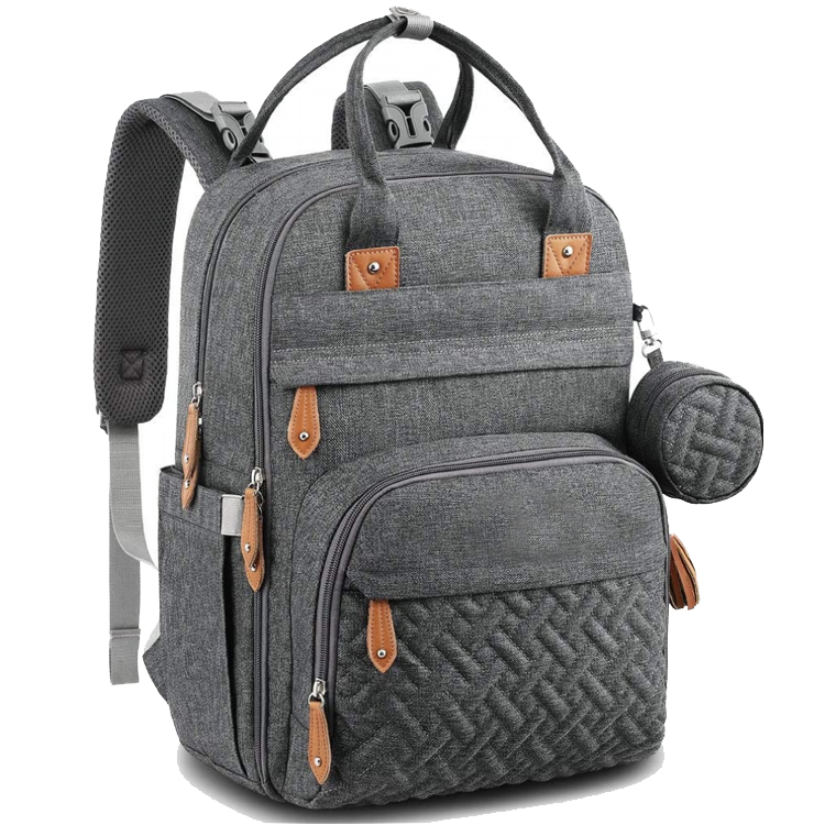 Mochila de pa&ntilde;ales de beb&eacute; gris