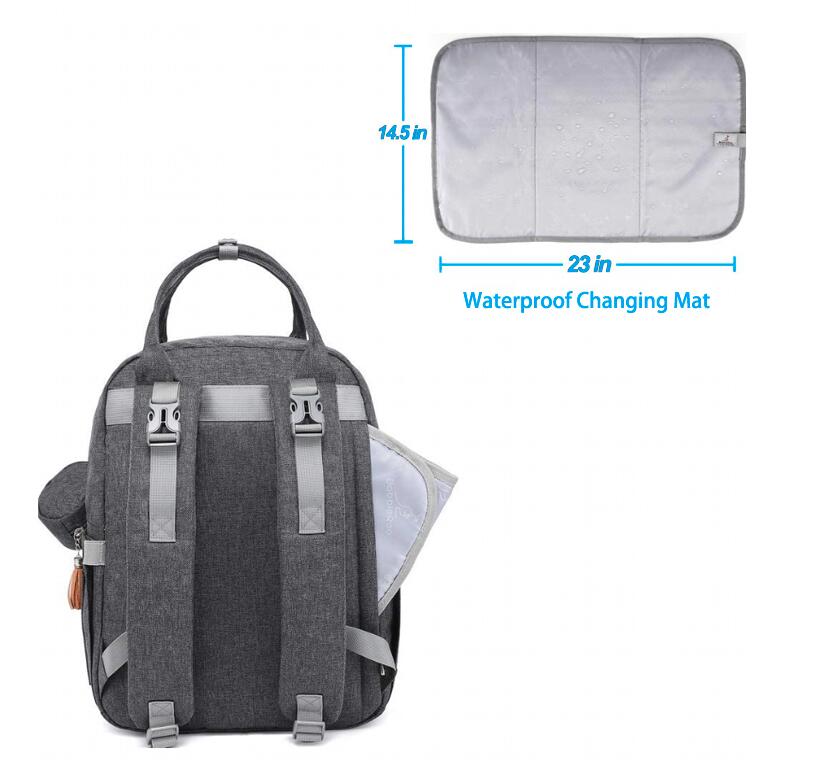 Mochila de pa&ntilde;ales con estera cambiante