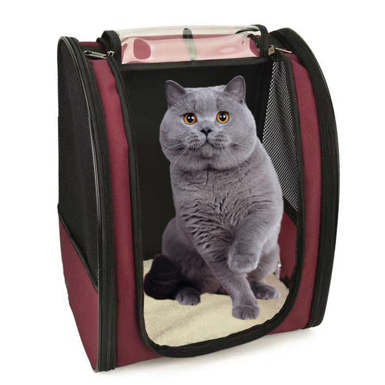 Personalice la bolsa de mochila portátil portátil para la bolsa de mascotas para perros gatos con jaula de mascotas