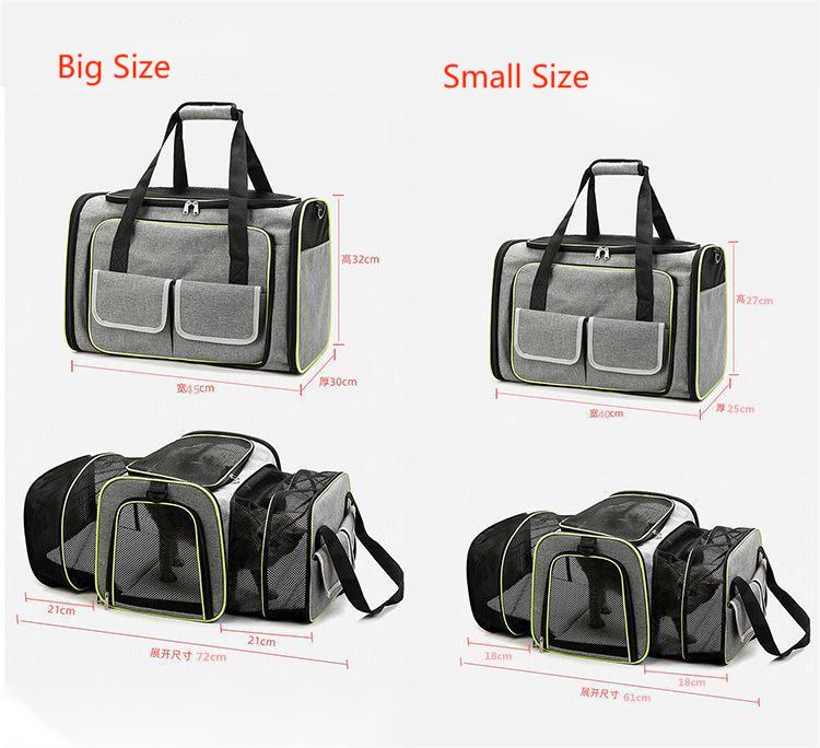 Tama&ntilde;o de la bolsa de portador de mascotas